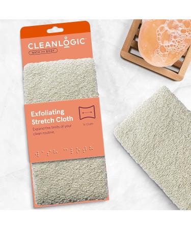 Cleanlogic Bath and Body Exfoliating Stretch Cloth - Pack of 6 (Assorted Colors) - Buy Online on SooperMarket.com
