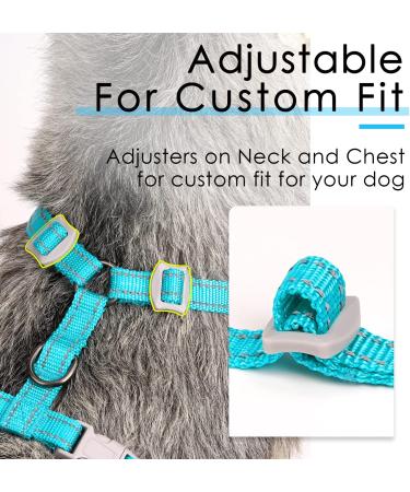 Thinkpet No-Pull Dog Harness Leash Set - Breathable Padded Reflective Safety Harness for Small Medium Large Dogs - Adjustable Running Harness (1 Pack) - Blue - Buy Online on SooperMarket.com