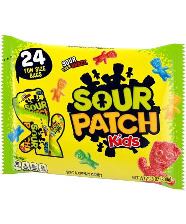 SOUR PATCH KIDS Soft & Chewy Candy Halloween - 24 Count (Pack of 6) Mixed-Fruit Assorted Flavors - Buy Online on SooperMarket.com