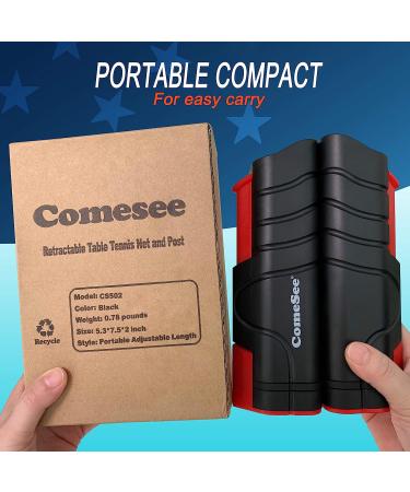 Comesee Retractable Ping Pong Net - Table Tennis Nets and Posts Replacement in Black - Buy Online on SooperMarket.com