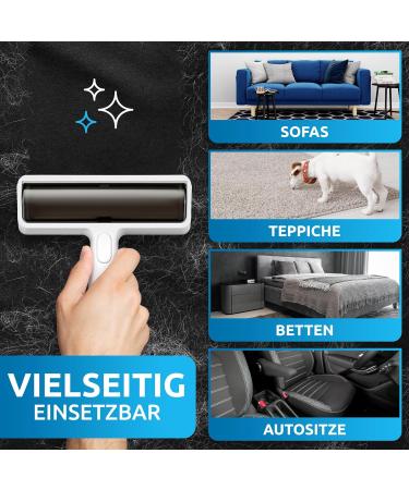 Fusselztz Premium Lint Roll - Self-Cleaning Animal Hair Remover for Cats & Dogs | Reusable Pet Hair Remover for Sofa Carpet & Bed - Buy Online on SooperMarket.com