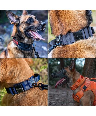 OneTigris Dog Collar with Metal Buckle for Dogs - Durable Black Collar (Medium) - International Shipping Available - Buy Online on SooperMarket.com