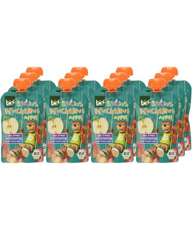 Biocentral Biokids Fruit Muse Bag - 100% Fruit Apple Puree | 12x90g | No Added Sugar | Perfect for Porridge & Kids Snacks - Buy Online on SooperMarket.com