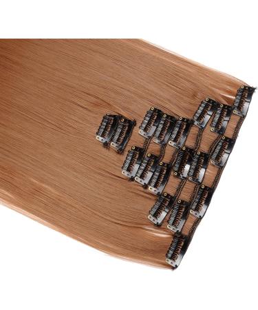 Ombre Colorful Synthetic Clip in Hair Extensions - 23 Light Auburn - 8Pcs Full Head, 18Clips - Buy Online on SooperMarket.com