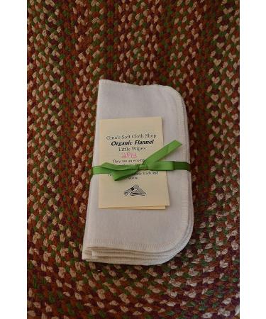 Set of 10 Organic Cotton 2 Ply Flannel Baby Wipes | 8 x 8 Inches | Washable & Reusable - Buy Online on SooperMarket.com