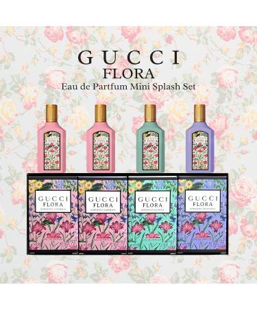Gucci Flora Perfume for Women Variety Gift Set Mini Splashes 4 X 0.16 Fl oz Gardenia x2+Jasmine+Magnolia - Buy Online on SooperMarket.com