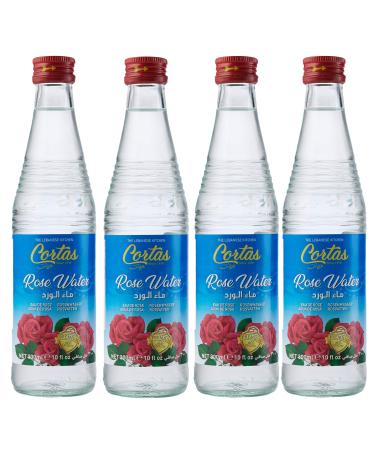 Cortas Rose Water, 10-Ounce Bottles (Pack of 4)