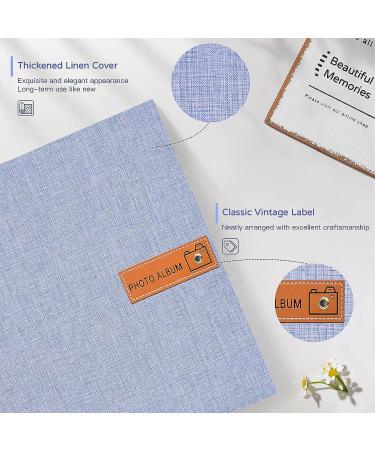Popotop Large Self Adhesive Photo Album - DIY Scrapbook with Metal Pen - 40 Pages - Sky Blue - Ideal Gift for Mom, Family, Baby, and Wedding - Buy Online on SooperMarket.com