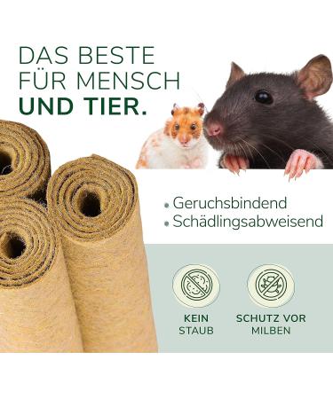 Natural Hemp Rodent Mat 100x40cm | Eco-Friendly Floor Cover for Rabbits Hamsters & Small Animals | Perfect for Cages & Stalls - Buy Online on SooperMarket.com
