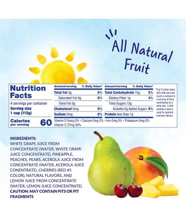 Dole Fruit Bowls Cherry & Mixed Fruit in 100% Fruit Juice, 4 oz, 4 Count Pack - Buy Online on SooperMarket.com