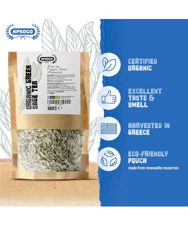 APSOGO Organic Greek Sage Tea - 100g Loose Leaf - Buy Online on SooperMarket.com