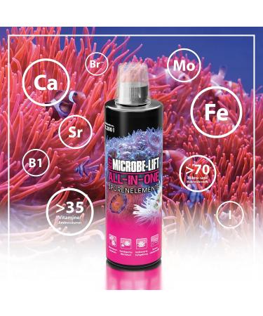 Microbe Lift All-in-One 473ml - Complete Coral Solution for Seawater Aquariums | Promotes Growth Colors & Vital Trace Elements | Multi-Colored - Buy Online on SooperMarket.com