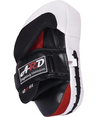 ARD Gel Punch Mitts Cowhide Leather Boxing MMA Training Kickboxing Muay Thai Focus Pad - White - Buy Online on SooperMarket.com