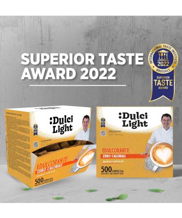Dulci Light Sucralose Sweetener Sticks - 500 Calorie-Free Natural Sugar Substitute for Drinks & Food - Individually Packed - Buy Online on SooperMarket.com