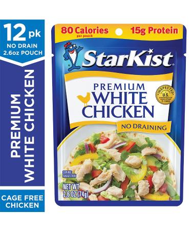 StarKist Premium White Chicken 2.6 oz Pouch (Pack of 12) - Premium Quality, Convenient Pack of 12 Pouches - Buy Online on SooperMarket.com