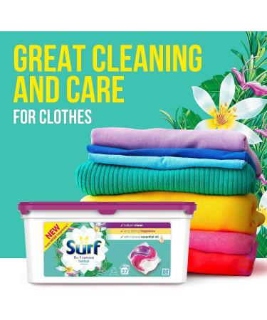 Surf Herbal Extracts 3 in 1 Capsules Washing Capsules even more fragrance* for brilliantly clean laundry every time 3x 27 capsules (81 washes) 81 count (Pack of 1) - Buy Online on SooperMarket.com