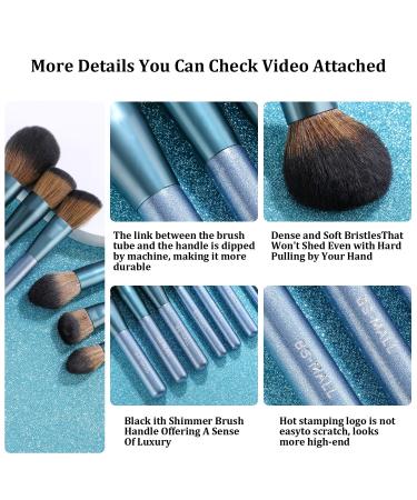 BS-MALL Makeup Brush Set 14Pcs Professional Synthetic Brushes for Foundation, Powder, Concealer, Eye Shadows, Blush - Deep Starry Blue - Buy Online on SooperMarket.com