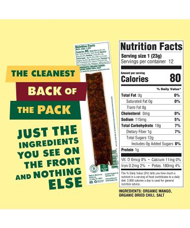 SOLELY Organic Mango Chili Salt Fruit Jerky 12 Strips | Vegan Non-GMO Gluten-Free - Buy Online on SooperMarket.com