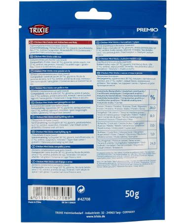 Trixie Premio Mini Sticks Chicken/Rice 50g - Pack of 2 | Premium Dog Treats for International Shipping - Buy Online on SooperMarket.com