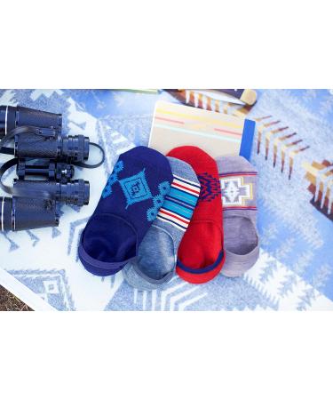 Pendleton Women's Moc Socks - Medium Glacier Stripe | White - Buy Online on SooperMarket.com