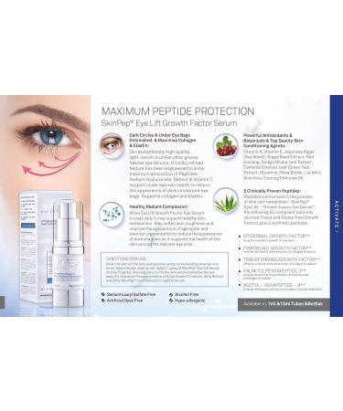 SkinPep Eye Lift 15 ml - Anti-Ageing Collagen Elastin Nutrient Defense Serum Ultra Retinol Antioxidants - SkinPep Best Choice For Premium Quality Eye Lift - Buy Online on SooperMarket.com