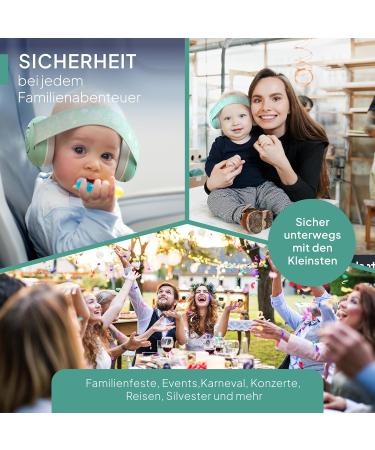 Senner Kidspro Flex | High-Quality Kids Earmuffs for Toddlers | Flexible Hearing Protection for Everyday Life Parties & Sports | Turquoise Noise-Cancelling Headphones - Buy Online on SooperMarket.com