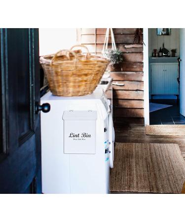 Magnetic Lint Bin for Laundry Room | Metal Lint Trash Can & Organizer | Farmhouse Decor - Efficient Laundry Storage Solution - Buy Online on SooperMarket.com