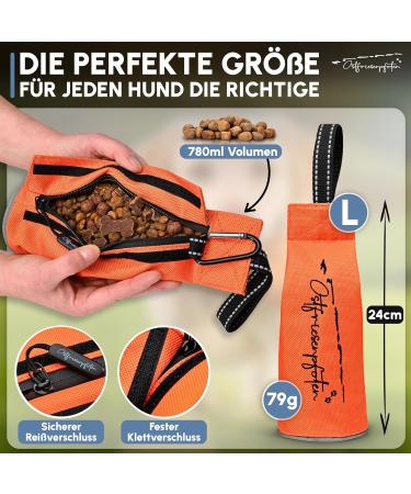 Ostfriesenpfoten Enno Feed Bag - Durable Plastic-Free Agility Training Dummy | Size L | Washable & Eco-Friendly | Orange - Buy Online on SooperMarket.com