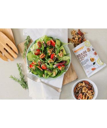 Montagu 10x Brain Food Trail Mix with Raisins Walnuts Pecans Apple Flax and Chia Seeds High in Omega-3 and Fiber Cholesterol-Free Low Sodium 100g Per Pack - Buy Online on SooperMarket.com