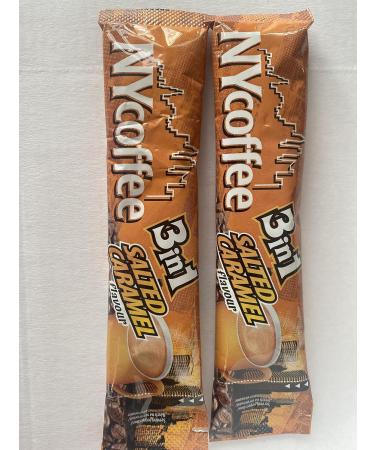 NY Coffee 3 in 1 sachets 100 servings in a box - Salted caramel whitener sugar instant coffee sachets for home or office use. - Buy Online on SooperMarket.com