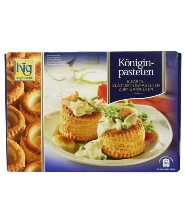 Queen's pies delicate puff pastry pies for garnishing 6 pieces (2 x 3)