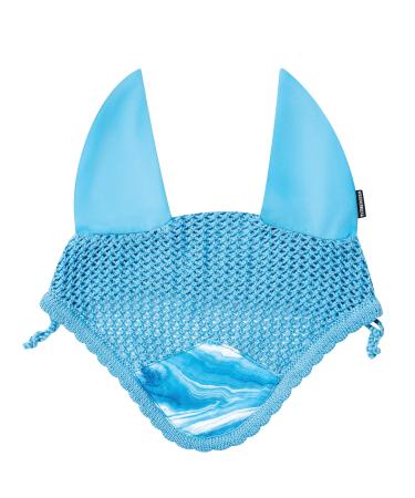 Weatherbeeta Prime Marble Ear Bonnet - Blue Swirl Full