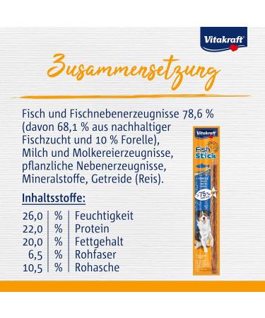 Vitakraft Dog Snack Trout Fish Sticks 50 Pieces (15g Pack) Healthy Treats for Dogs International Shipping Available - Buy Online on SooperMarket.com