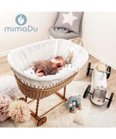 Mimadu Stroller Mattress Cover - 100% Oeko-Tex Cotton Fits 70x37 70x35 75x35 cm - Soft Safe & Durable Bedding for International Shipping - Buy Online on SooperMarket.com