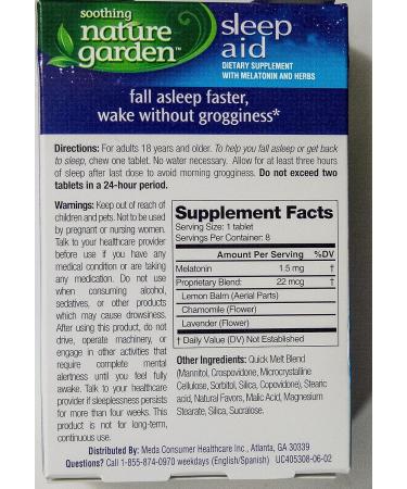 Soothing Nature Garden Sleep Aid Remedy - 32 Cherry Tablets (4 Boxes) - Buy Online on SooperMarket.com