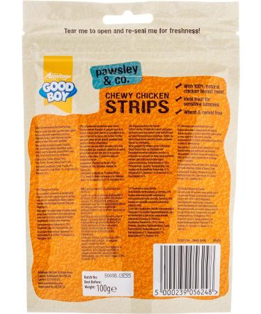 Good Boy Pawsley & Co. Chewy Chicken Strips Dog Treats 100g - Buy Online on SooperMarket.com