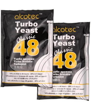 x AlcoTec Turbo Yeast Classic 48h 20% alcohol 130 g (pack of 2)