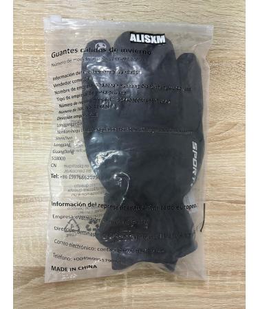Alisxm Waterproof Touchscreen Winter Gloves for Men & Women - Ideal for Running Skiing Hiking & Cycling | Dark Black - Buy Online on SooperMarket.com