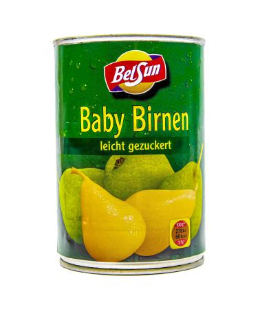 Food united whole baby pears light sugared 1 can of filling 425g ATG 200g peeled in Spain sun-drenched tender and bite-proof full aroma top quality summer fruits (1 can)