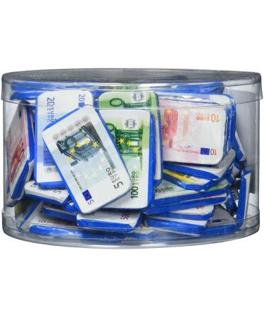 Theobroma euro banknotes made of milk chocolate in the can play money perfect as a souvenir treasure hunt and decoration 1 Pack (1 x 1 kg)