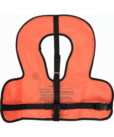 Scuba Choice Kids Snorkel Vest w/ Front Pocket & Whistle - Orange - Buy Online on SooperMarket.com