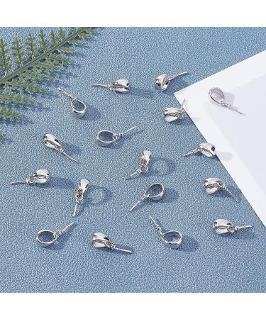 PandaHall 100pcs Platinum Brass Pearl Bail Peg Pendants Charm Connector for Jewelry Making - Buy Online on SooperMarket.com