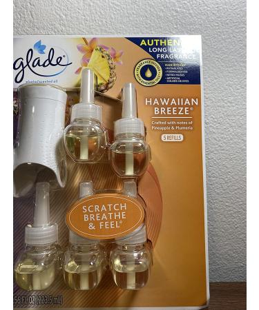 Glade Plugins Lavender Aloe & Hawaiian Breeze 9 Scented Oil Refills + 1 Warmer - Long-Lasting Fragrance Combo - Buy Online on SooperMarket.com