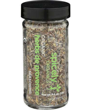 Spicely Organic Seasoning Herbs De Provence 0.50 Ounce Jar Certified Gluten Free 0.7 Ounce