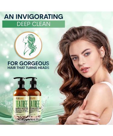 Tea Tree Shampoo & Conditioner Set - Sulfate Free, Anti-Dandruff Scalp Treatment for Dry, Flaky Skin - Men and Women - Buy Online on SooperMarket.com