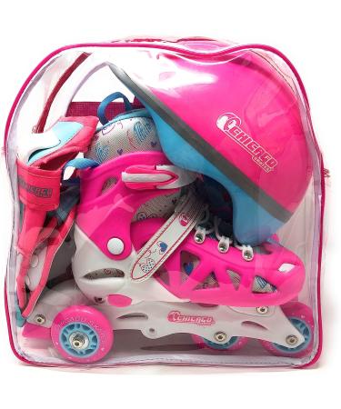 Chicago Skates Inline Training Combo Set Small Pink - Size J10-J13 - Buy Online on SooperMarket.com