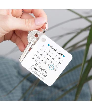 Personalised Drifting Ducks Keyring - Father's Day/New Baby Gift - Date You Became My Dad Keepsake - Buy Online on SooperMarket.com