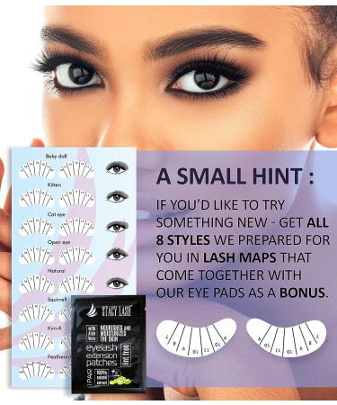 Stacy Lash Premium Under Eye Gel Pads for Eyelash Extension - 100 Pairs Set with Vitamin C and Aloe Vera - Lint Free Hydrogel Eye Patches for Skin Moisturization - Buy Online on SooperMarket.com