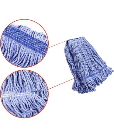 String Mop Heads Replacement Heavy Duty Commercial Grade Blue Cotton Looped End Wet Industrial Cleaning Mop Head Refills (3  Large) 3 Pieces Large (Pack of 3) - Buy Online on SooperMarket.com