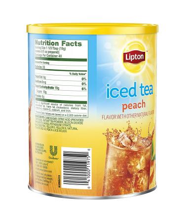 Lipton Peach Iced Tea Mix - 10 qt | Refreshing and Delicious Flavor - Buy Online on SooperMarket.com